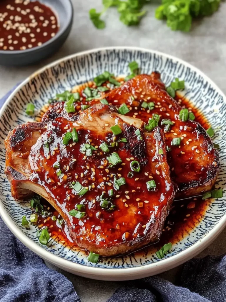 Glazed Korean-Style Pork Chops
