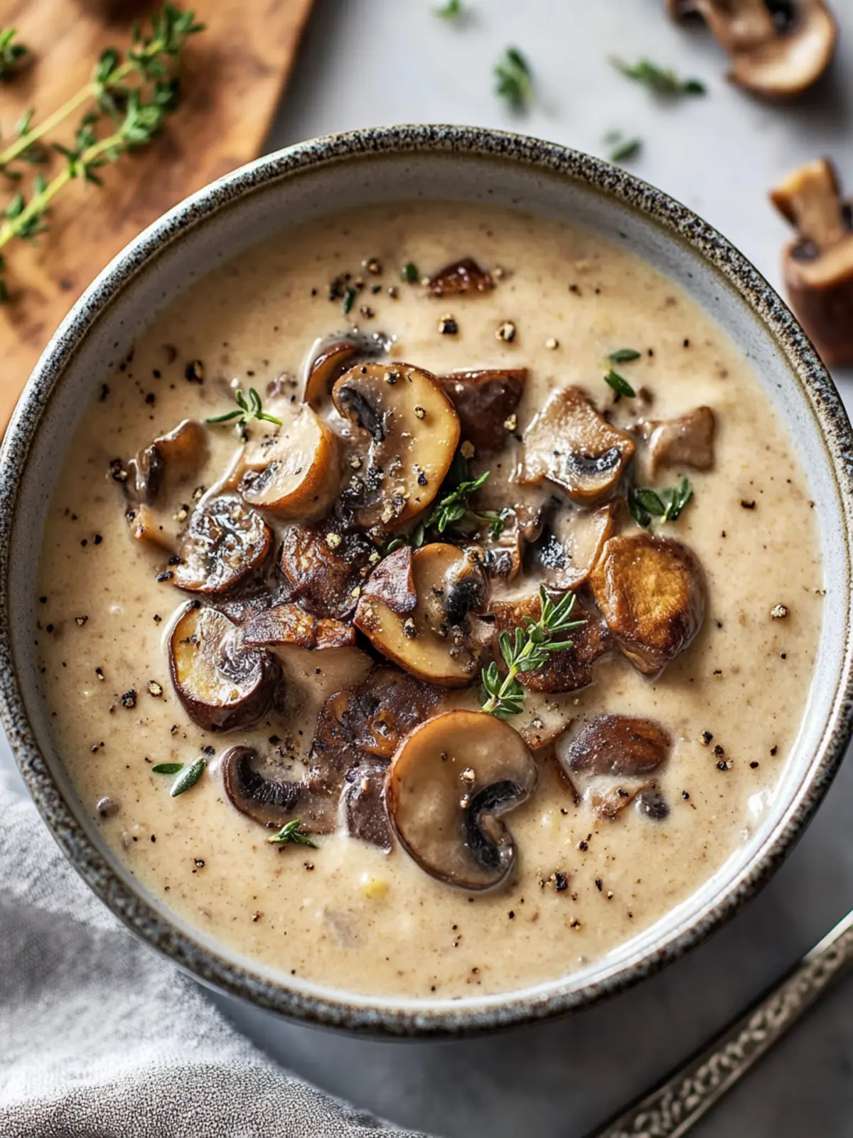 Savory, Satisfying, Creamy Mushroom Soup