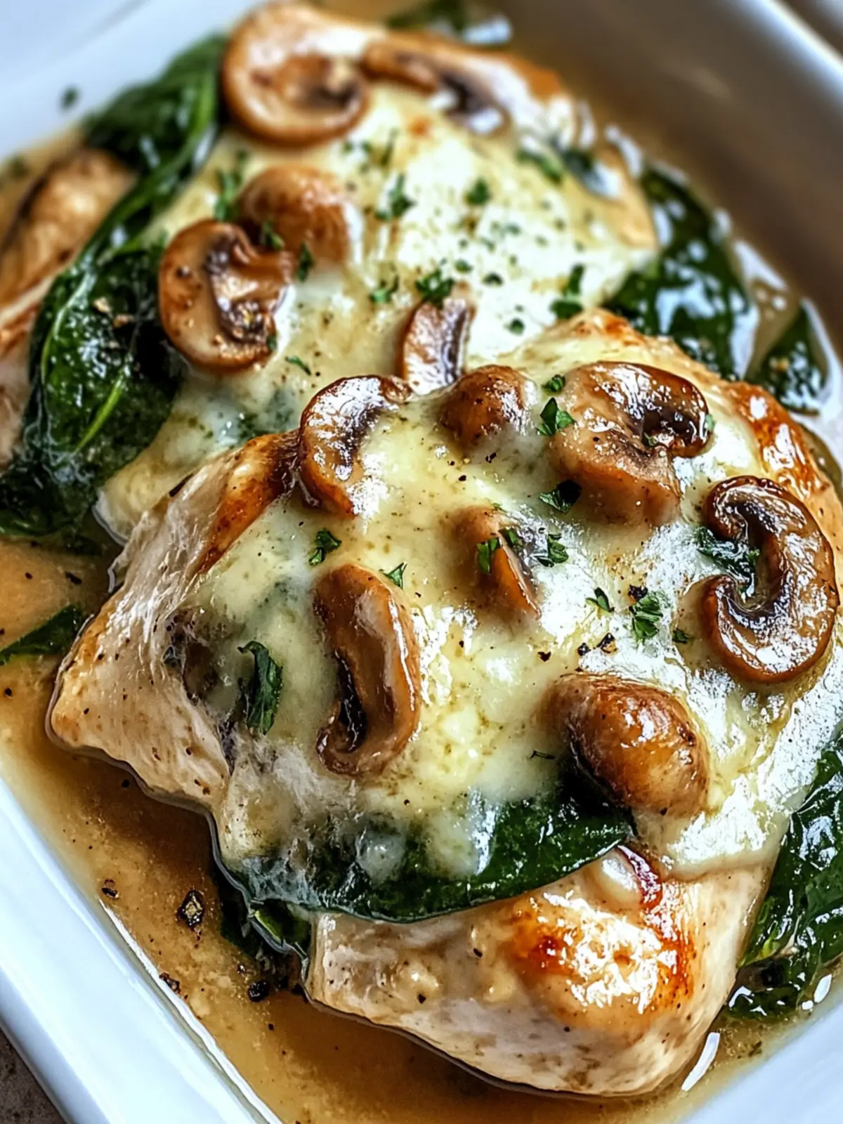 Delicious Chicken Spinach & Mushroom Low Carb