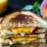 Honey Peach White Cheddar Grilled Cheese Sandwich