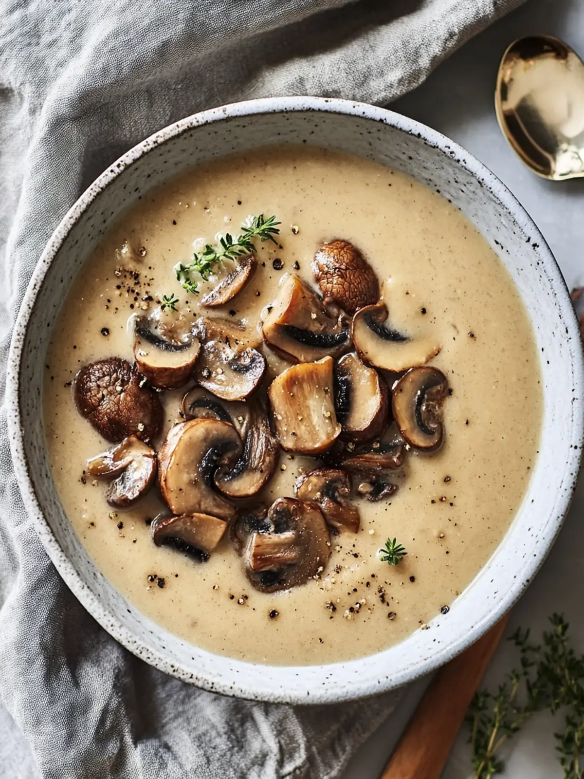 Savory, Satisfying, Creamy Mushroom Soup