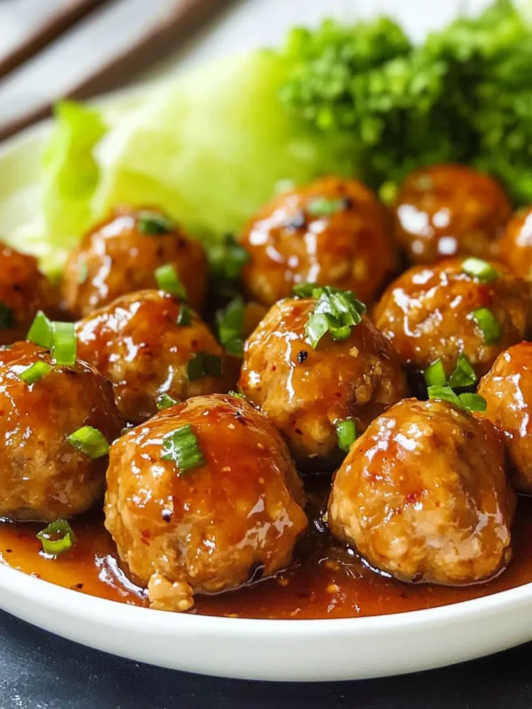 General Tso Chicken Meatballs