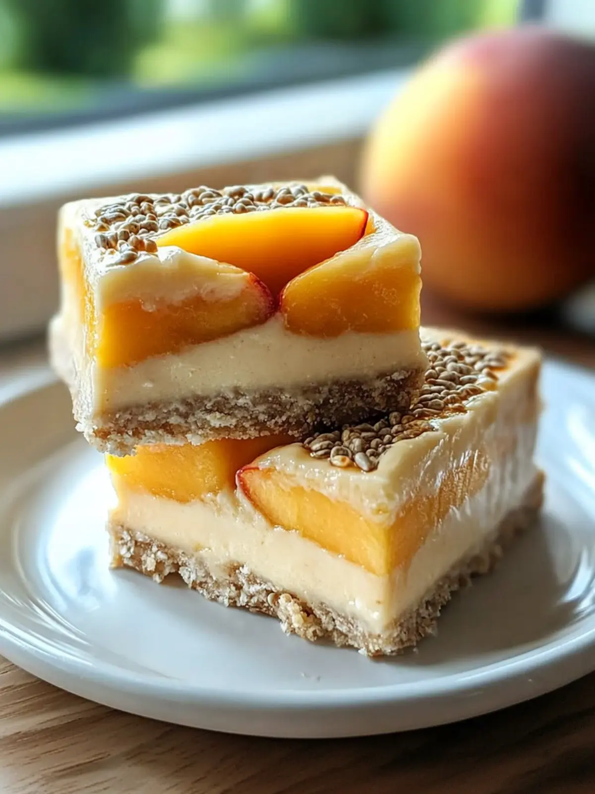 Peach Cheesecake Protein Bars Recipe