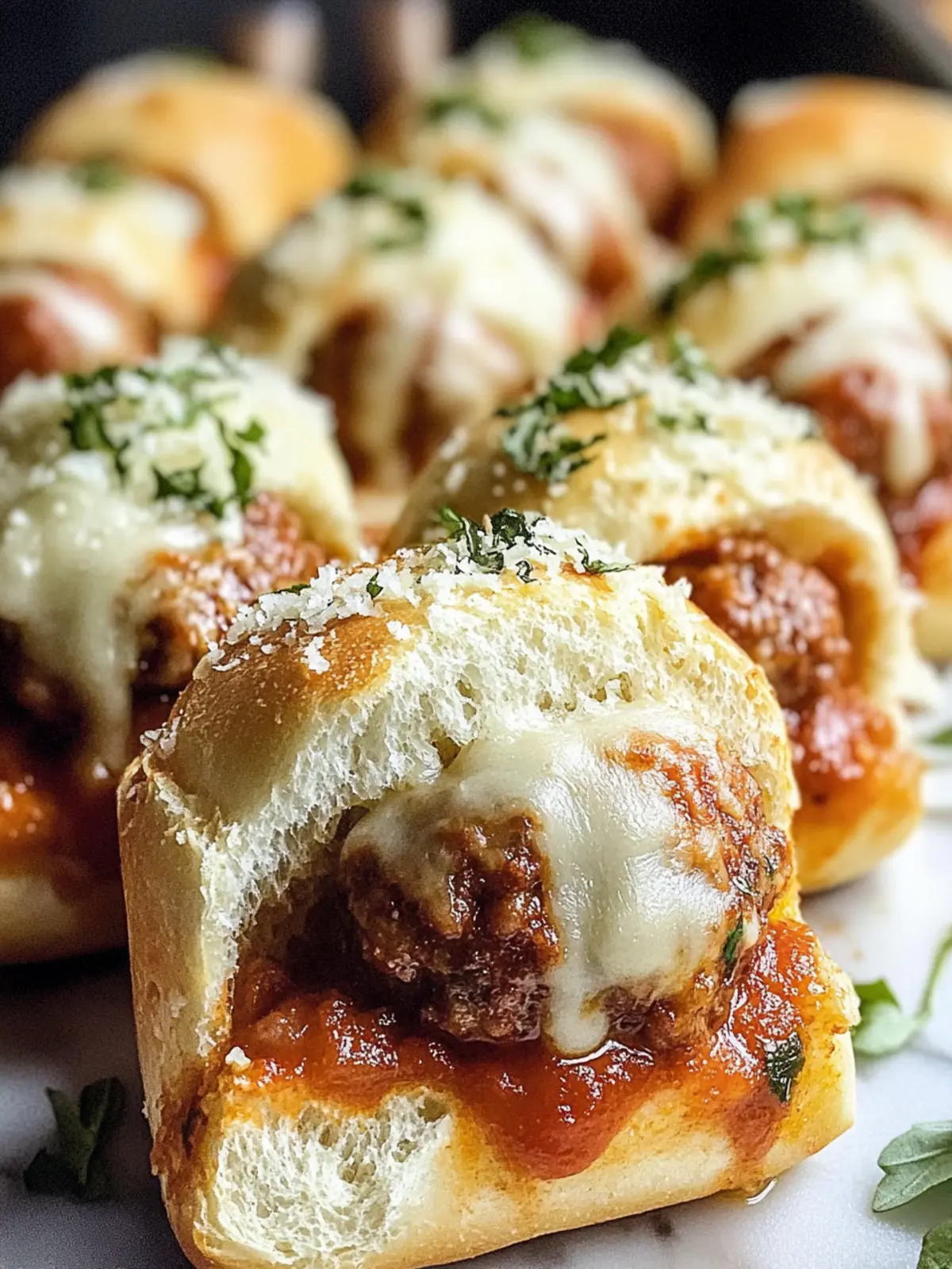 Meatball Parmesan Sliders