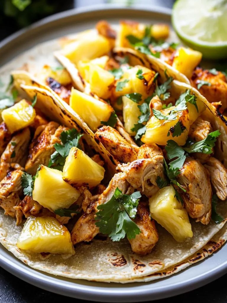One Pan Chicken & Pineapple Tacos