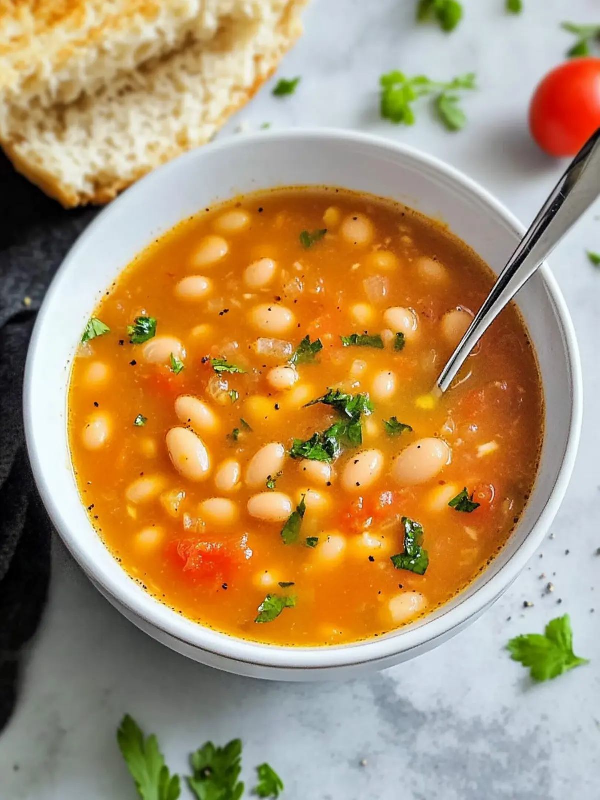 Fasolatha - White Bean And Tomato Soup