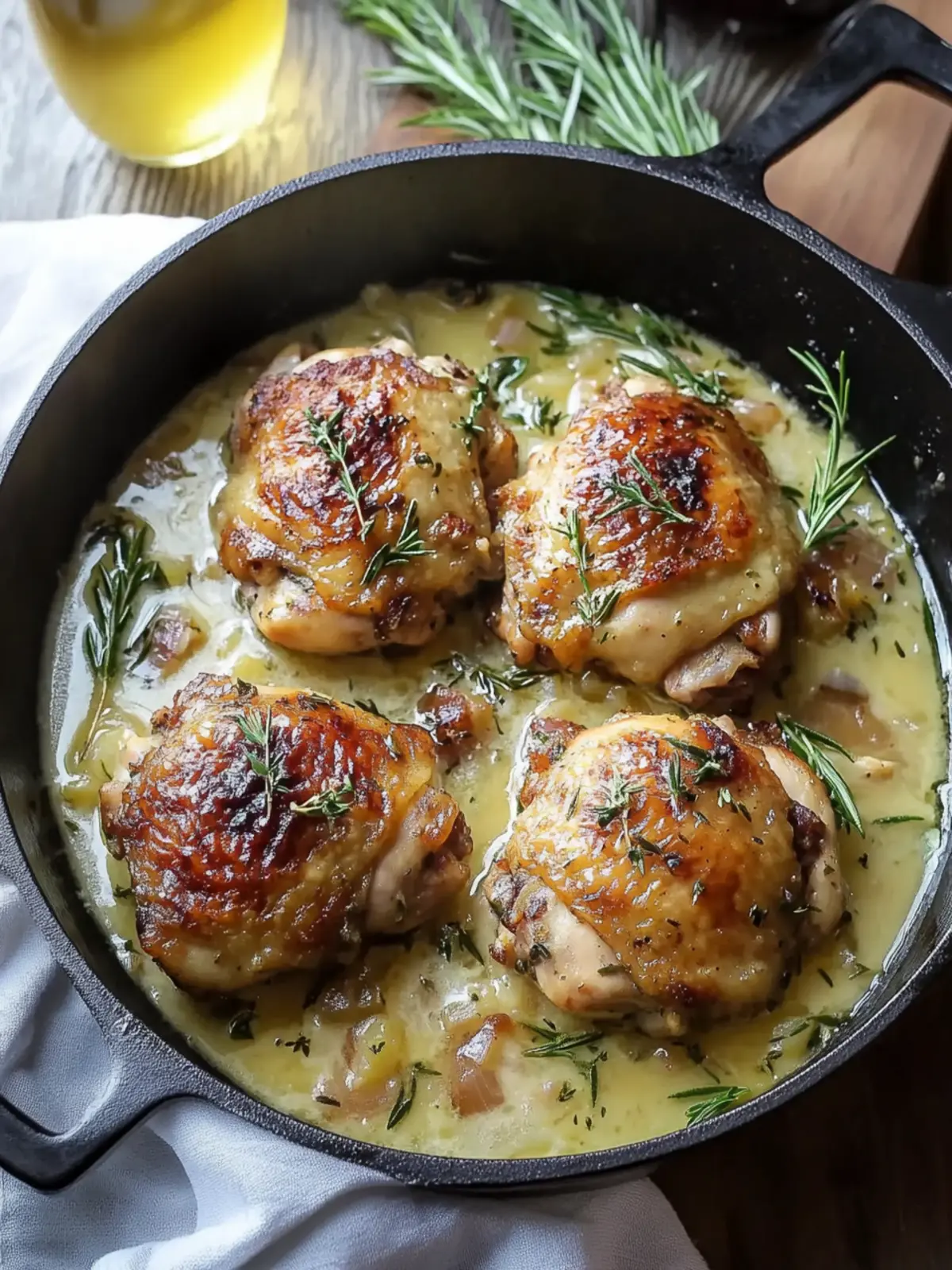 White Wine Chicken Thighs