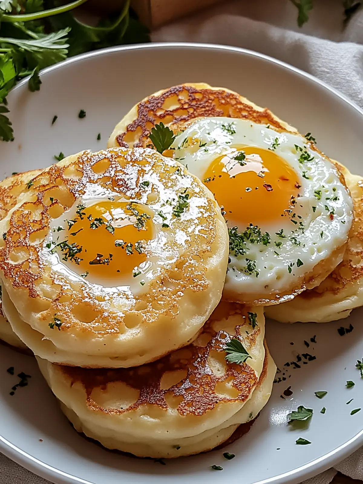 Breakfast Eggy Crumpets