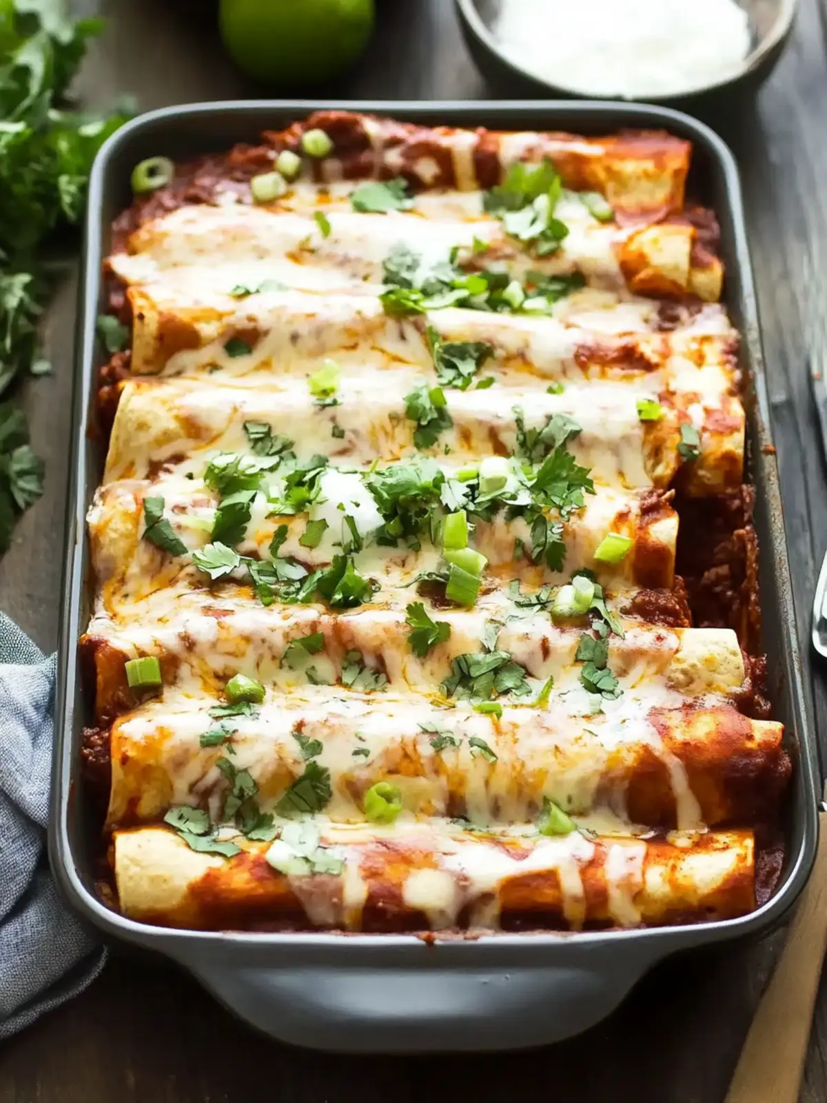 Shredded Beef Enchiladas with Ancho Chile Sauce