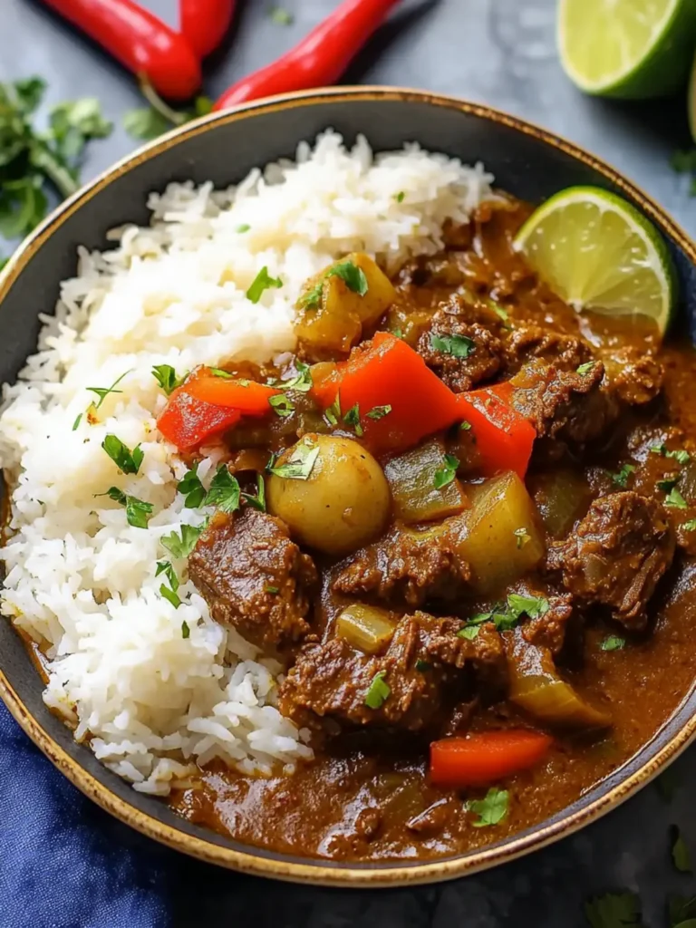 Savor Caribbean-Style Beef Stew with Rice for Ultimate Comfort - Sophia ...