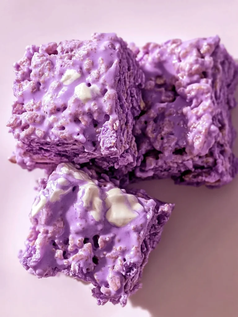 Ube Rice Krispies Treat