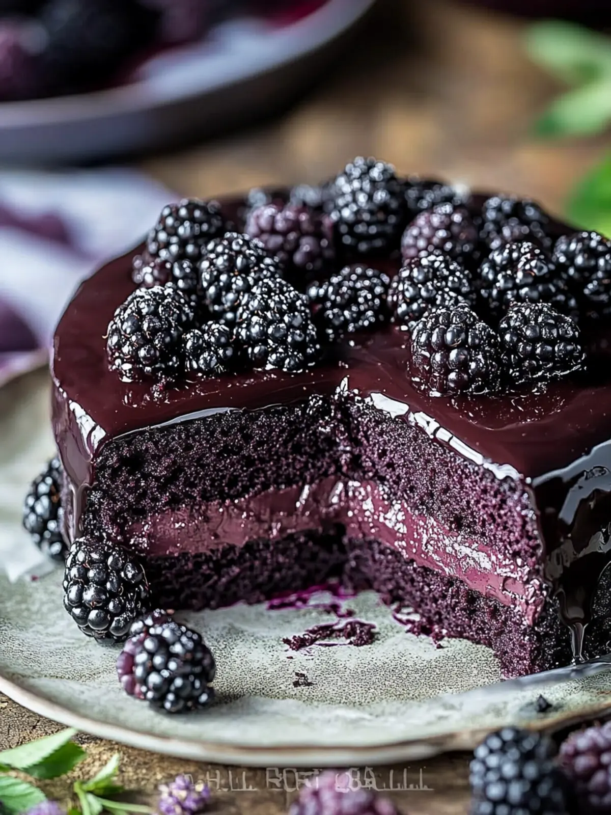 Sinfully Sweet Dark Romance Chocolate Blackberry Cake Recipe