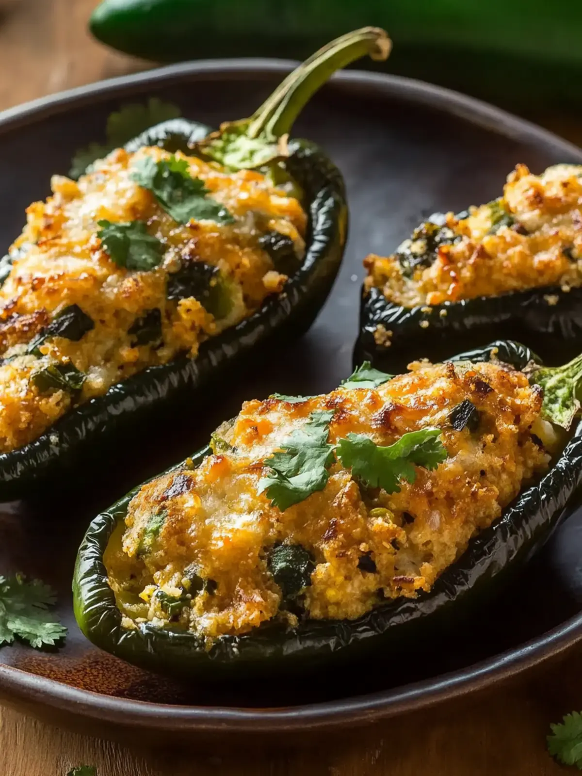 Vegetarian Stuffed Roasted Poblano Peppers