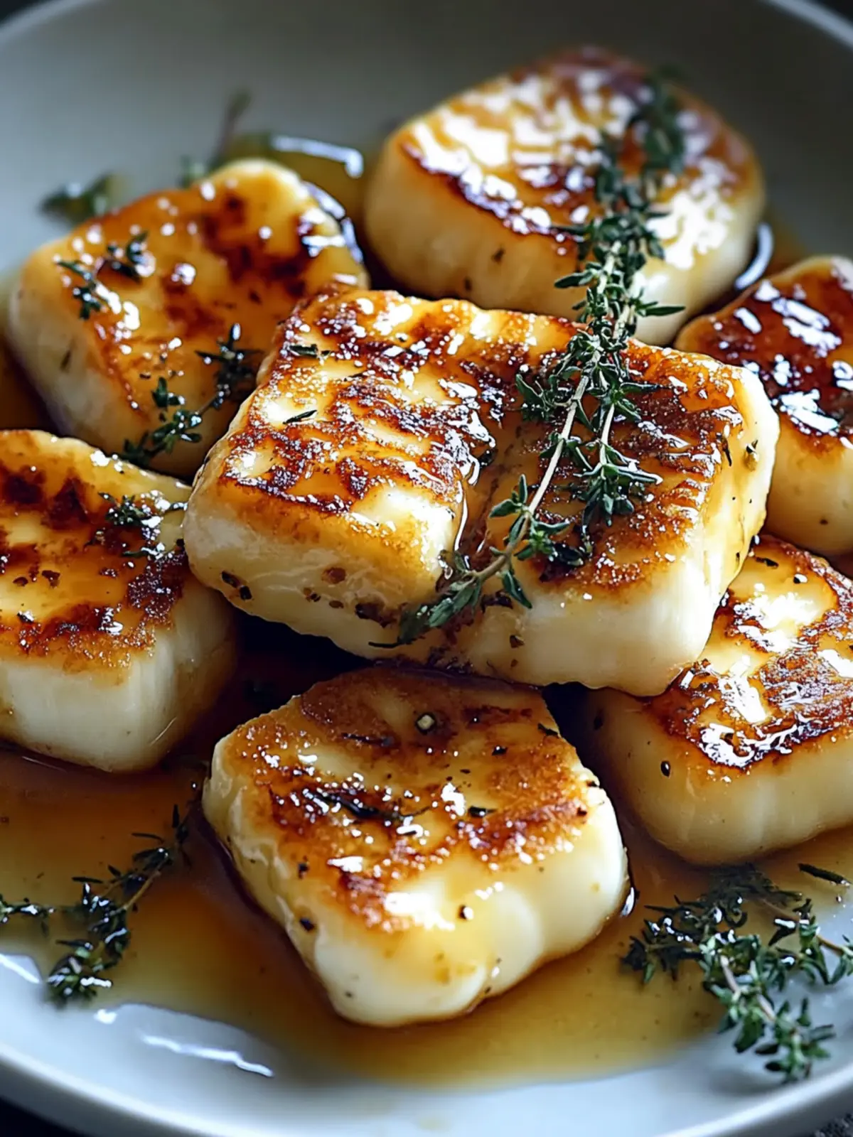 Honey-Glazed Halloumi with Thyme