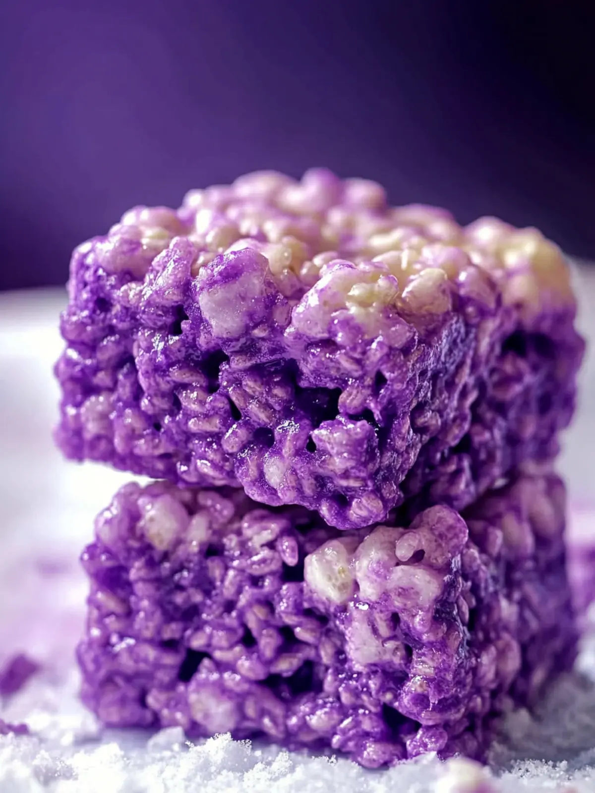 Ube Rice Krispies Treat
