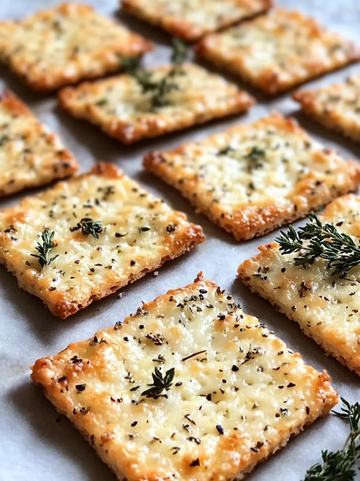 Herb-Infused Keto Cheese Crackers