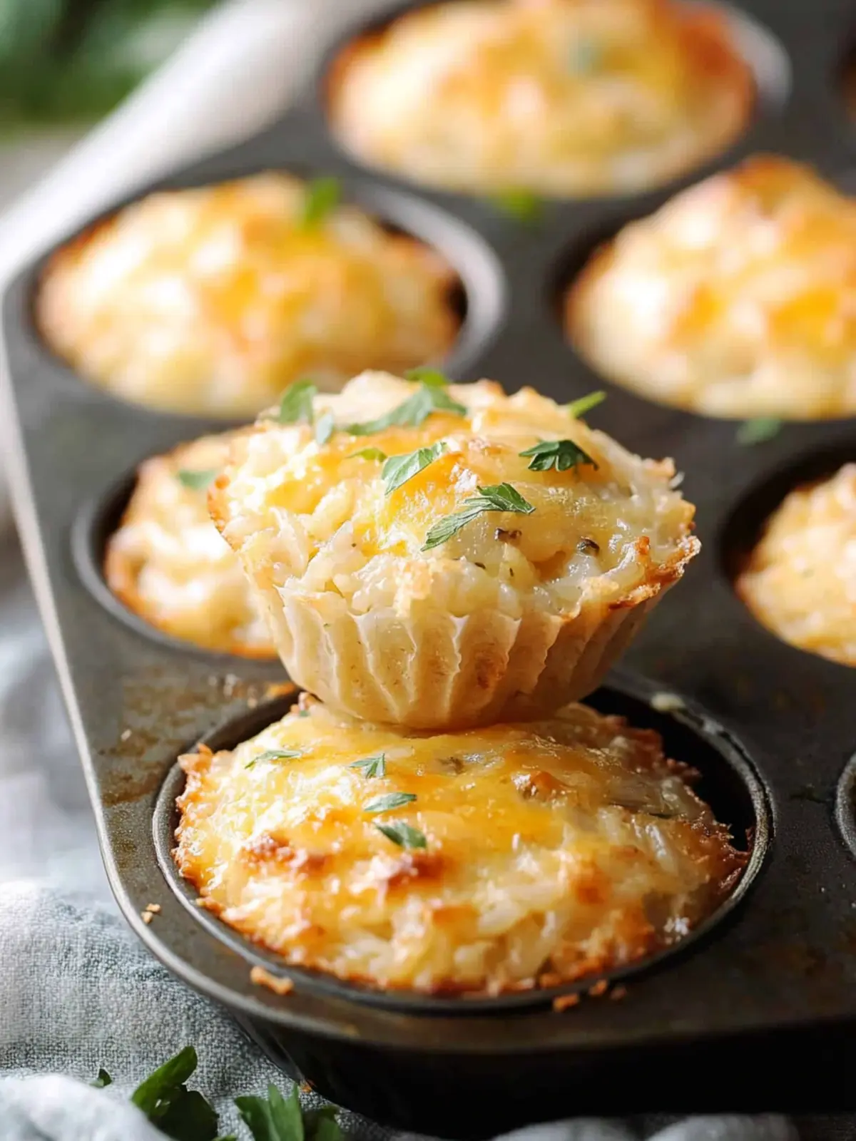 Buttery Tuna Rice Muffins
