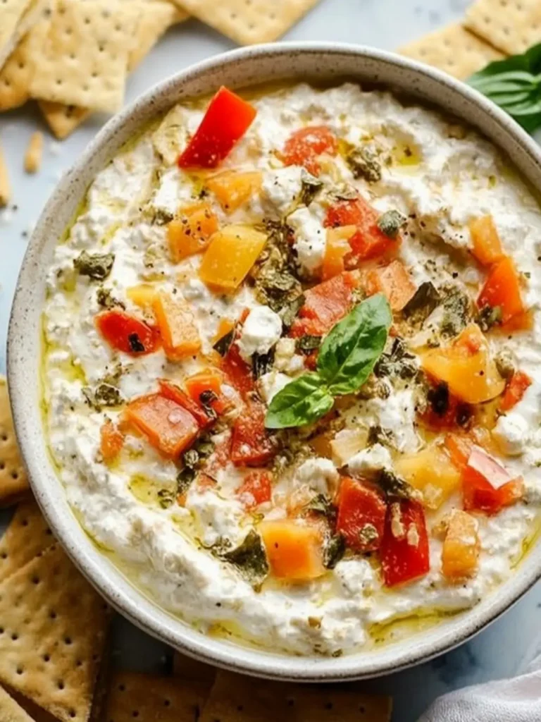 High Protein Cottage Cheese Giardiniera Dip