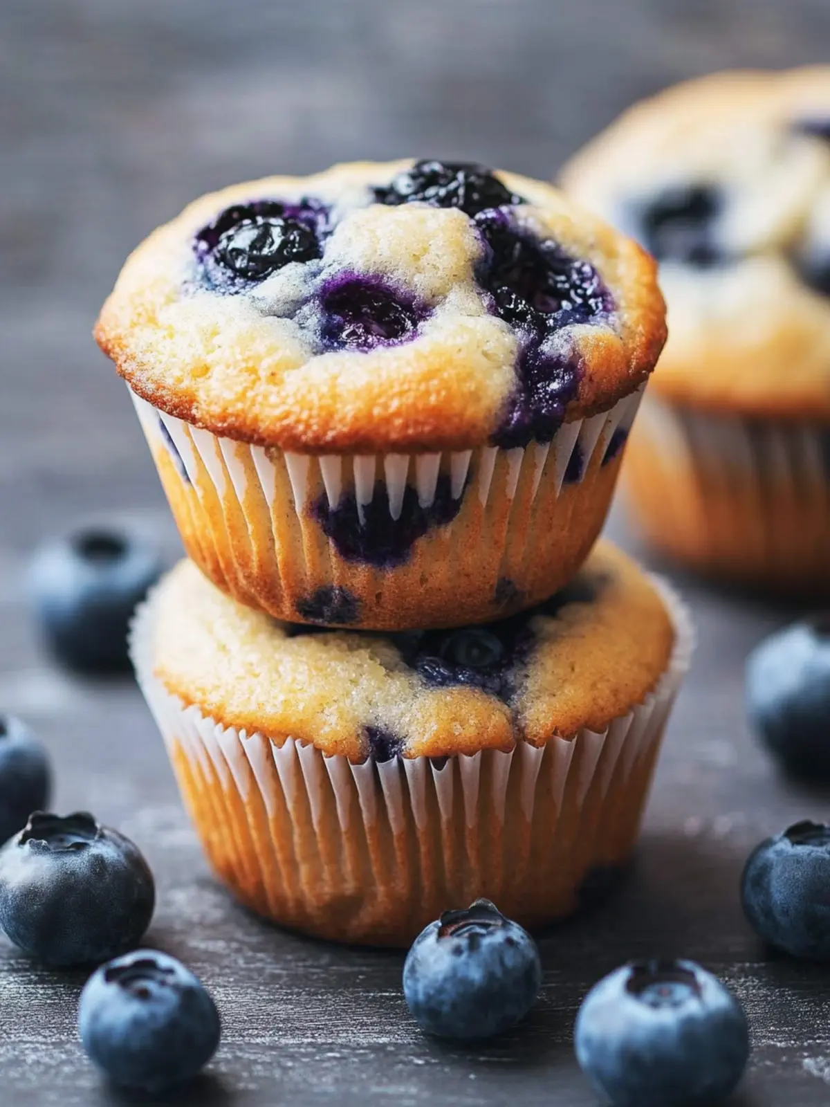 Low Carb Greek Yogurt Blueberry Muffins