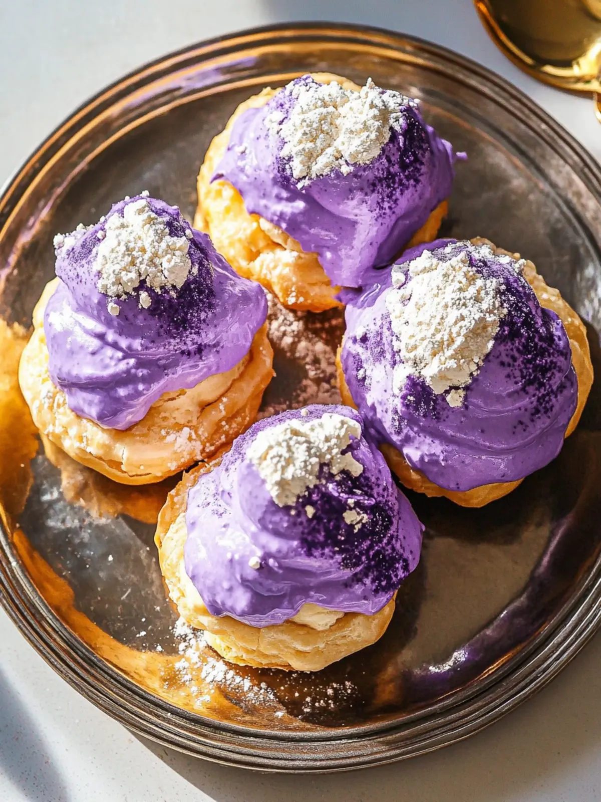 Ube Cream Puffs
