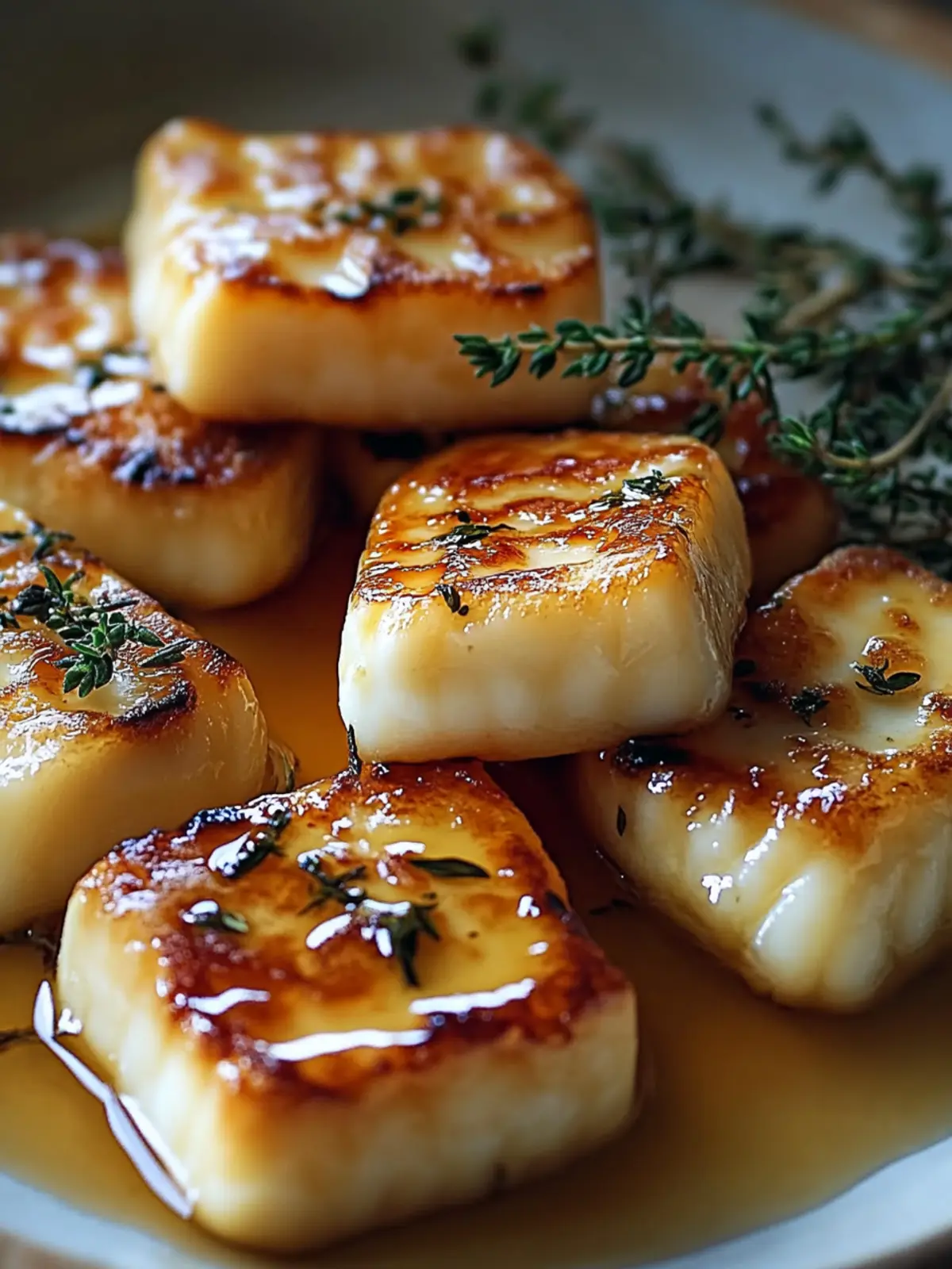 Honey-Glazed Halloumi with Thyme