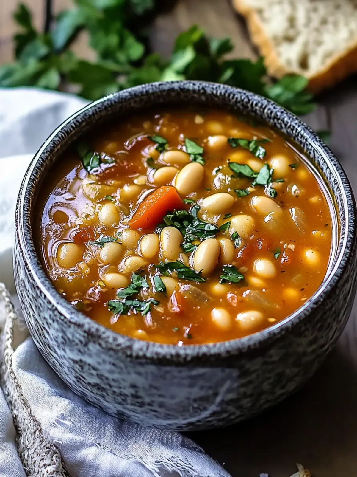 Vegan White Bean Soup Serbian Style (Pasulj)