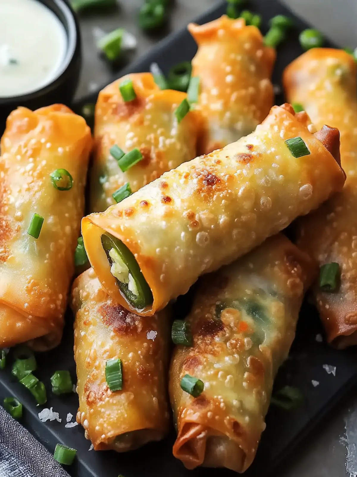 Mini Jalapeno Popper Egg Rolls