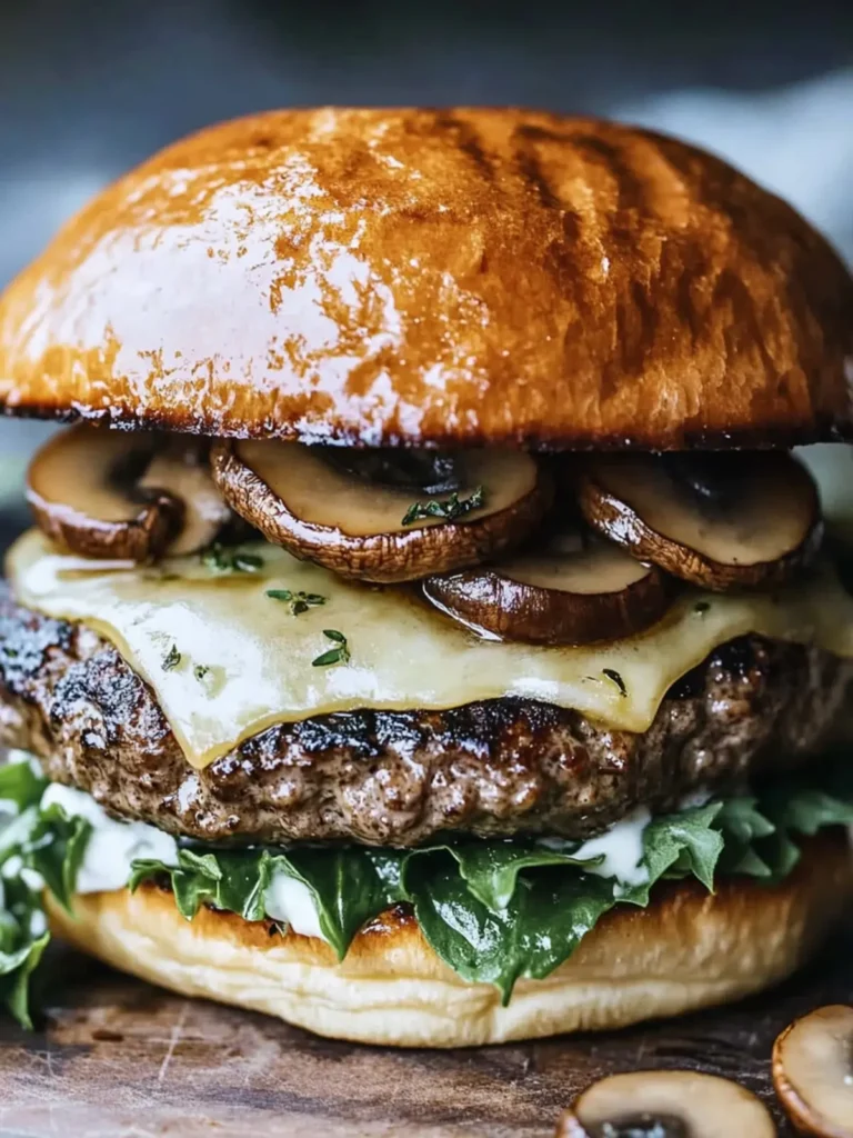 Mushroom Swiss Burger