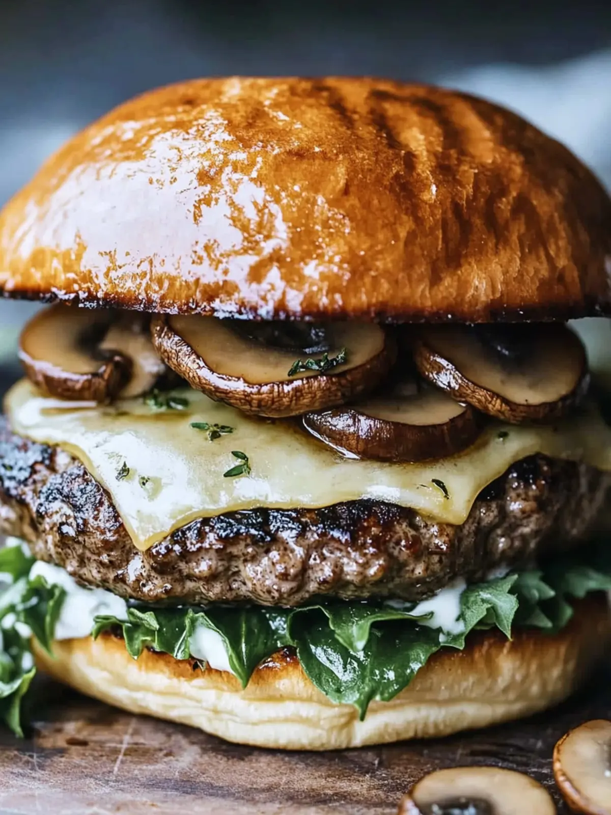 Mushroom Swiss Burger