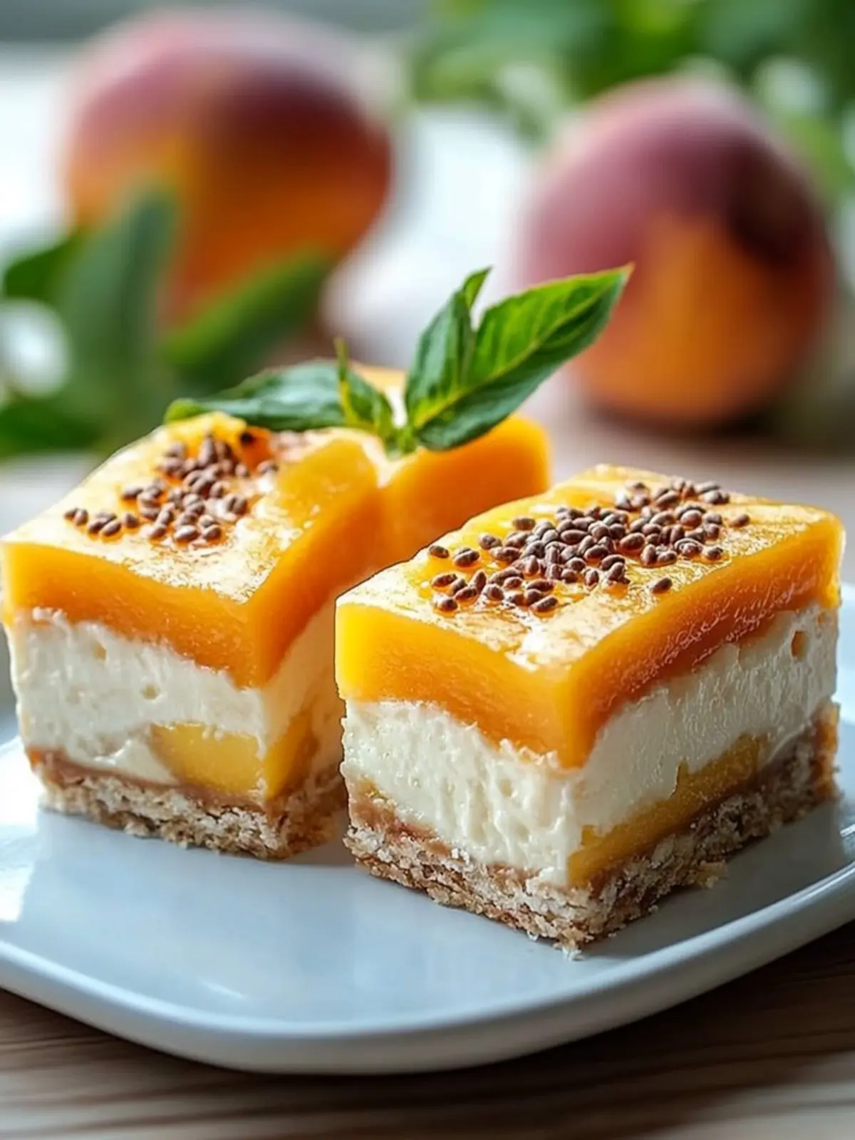 Peach Cheesecake Protein Bars Recipe