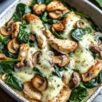 Delicious Chicken Spinach & Mushroom Low Carb