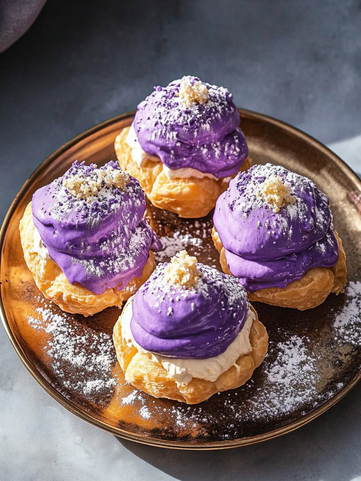 Ube Cream Puffs