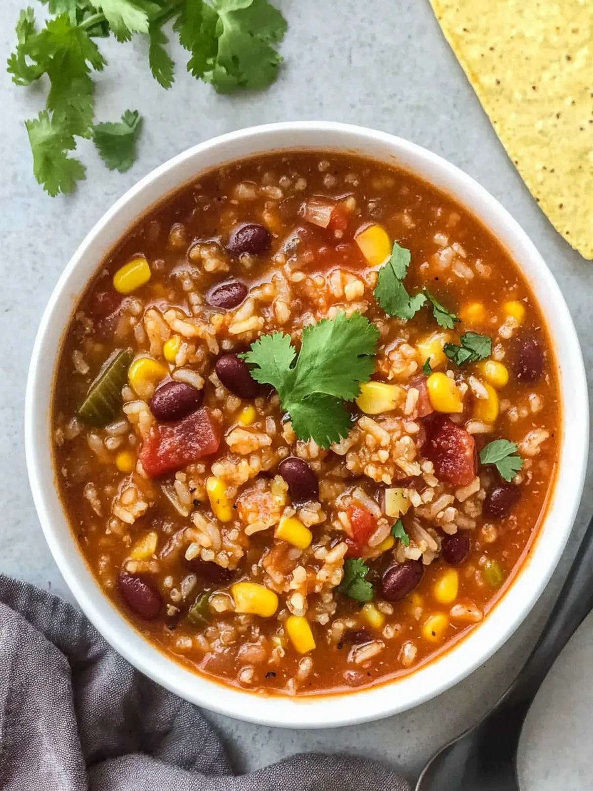 Crockpot Taco Rice Soup