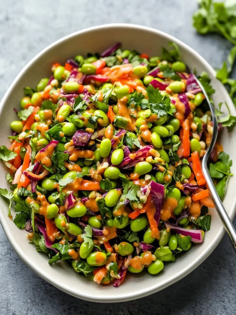 Edamame Salad with Peanut Sauce