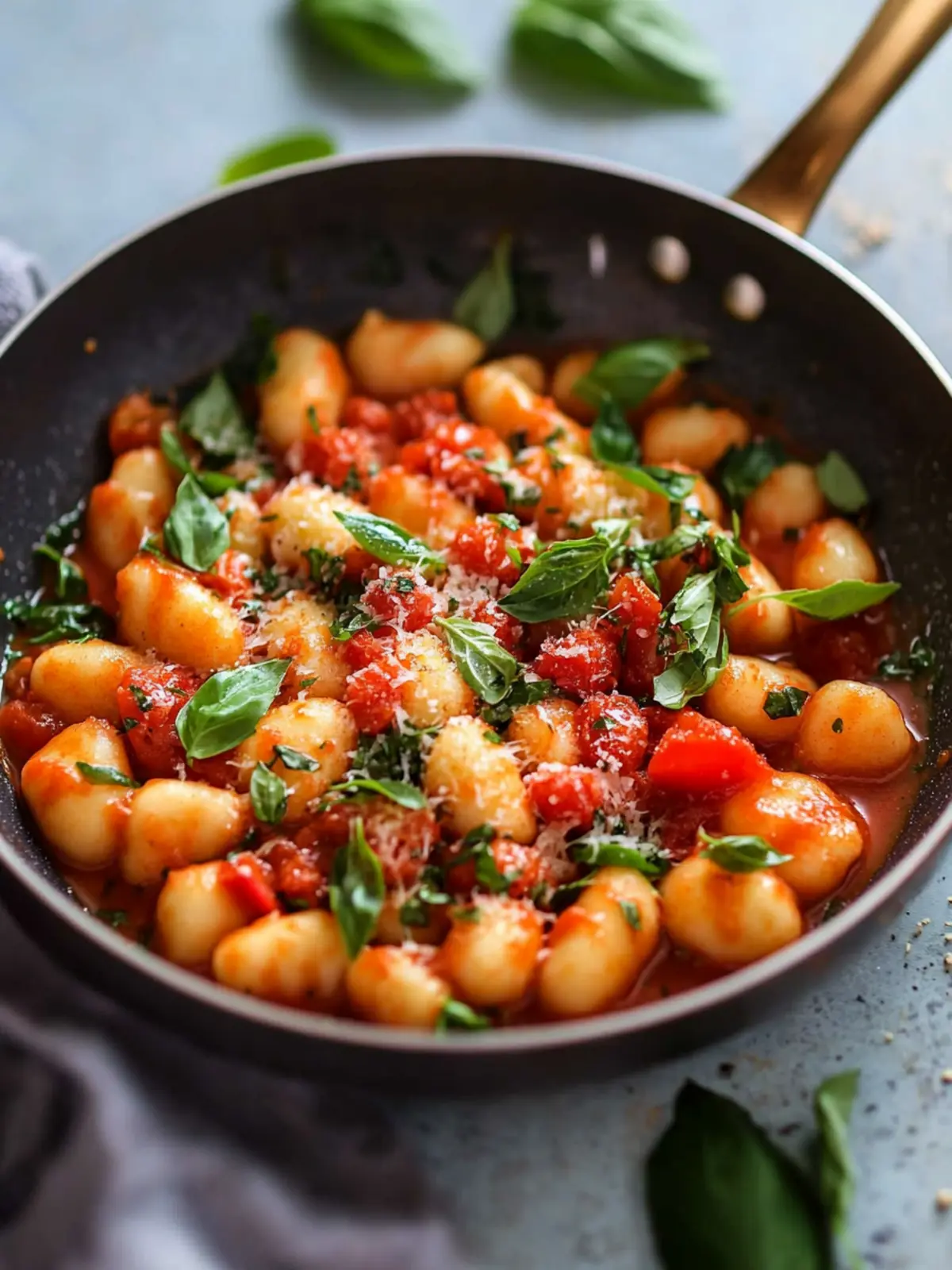15 Minute Tomato Basil Gnocchi
