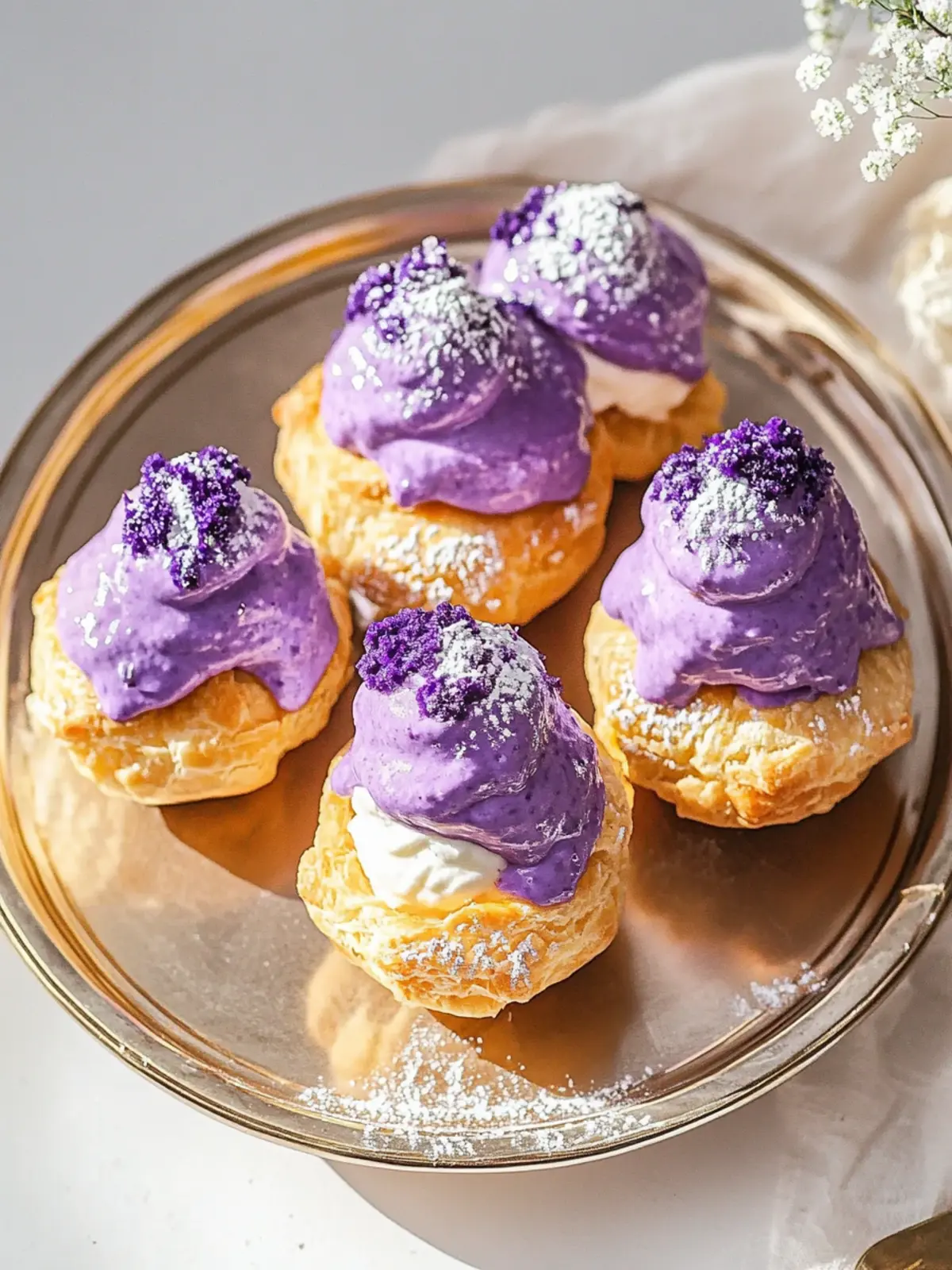 Ube Cream Puffs