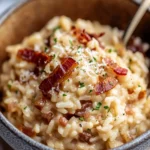 Caramelized Onion, Bacon, and Parmesan Risotto