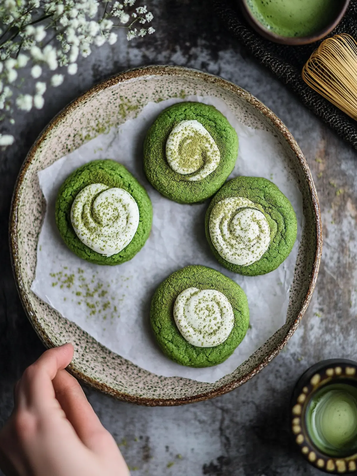 Matcha Latte Cookies