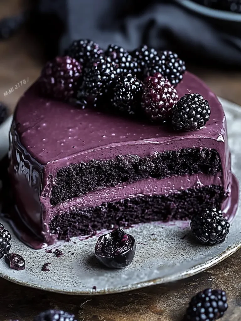 Sinfully Sweet Dark Romance Chocolate Blackberry Cake Recipe