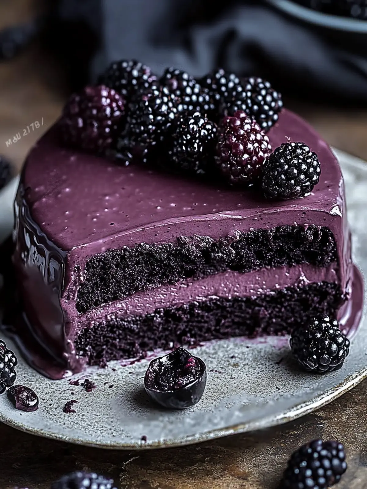 Sinfully Sweet Dark Romance Chocolate Blackberry Cake Recipe