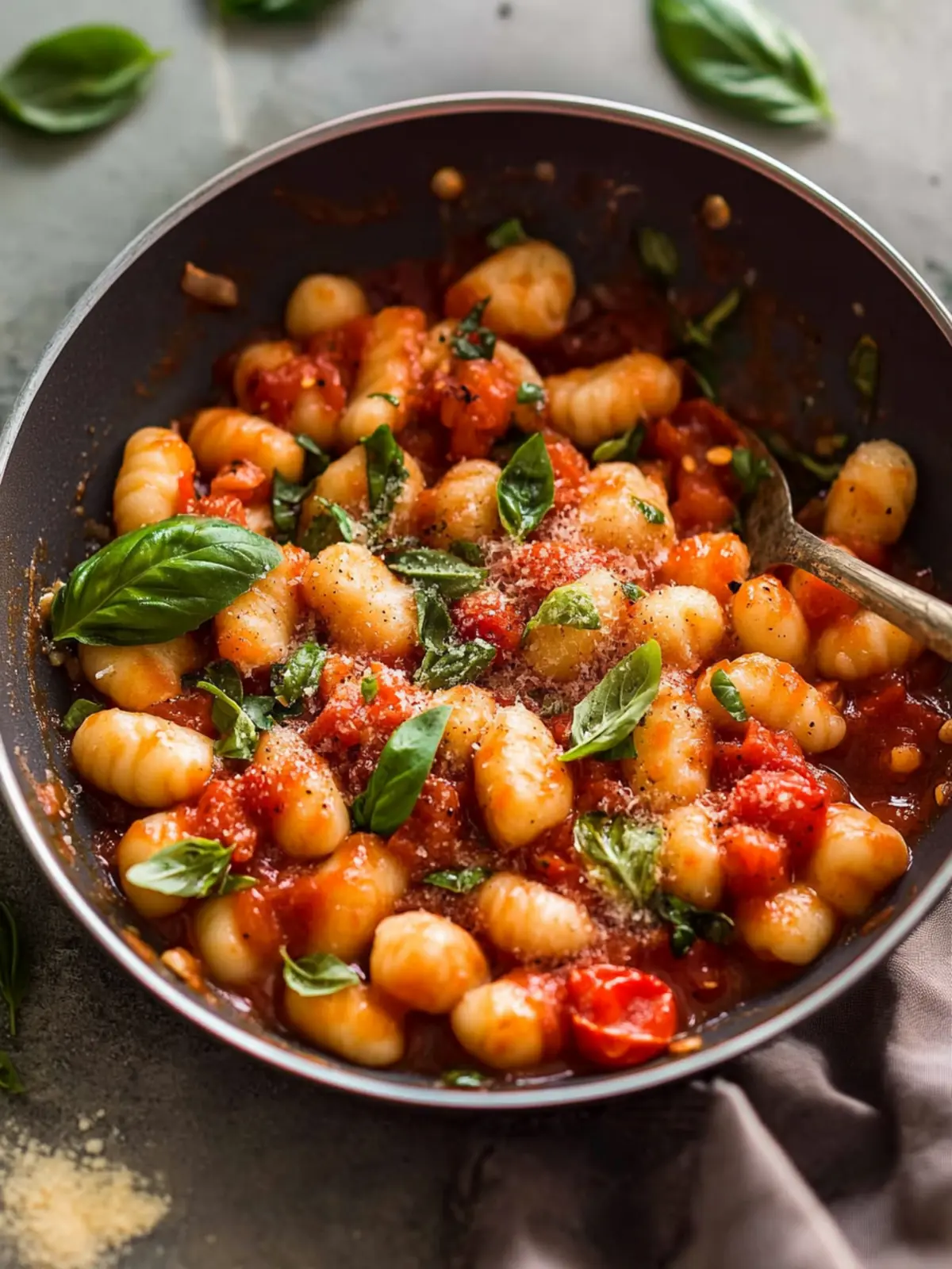 15 Minute Tomato Basil Gnocchi