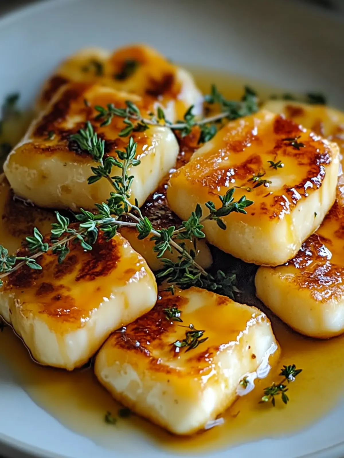 Honey-Glazed Halloumi with Thyme