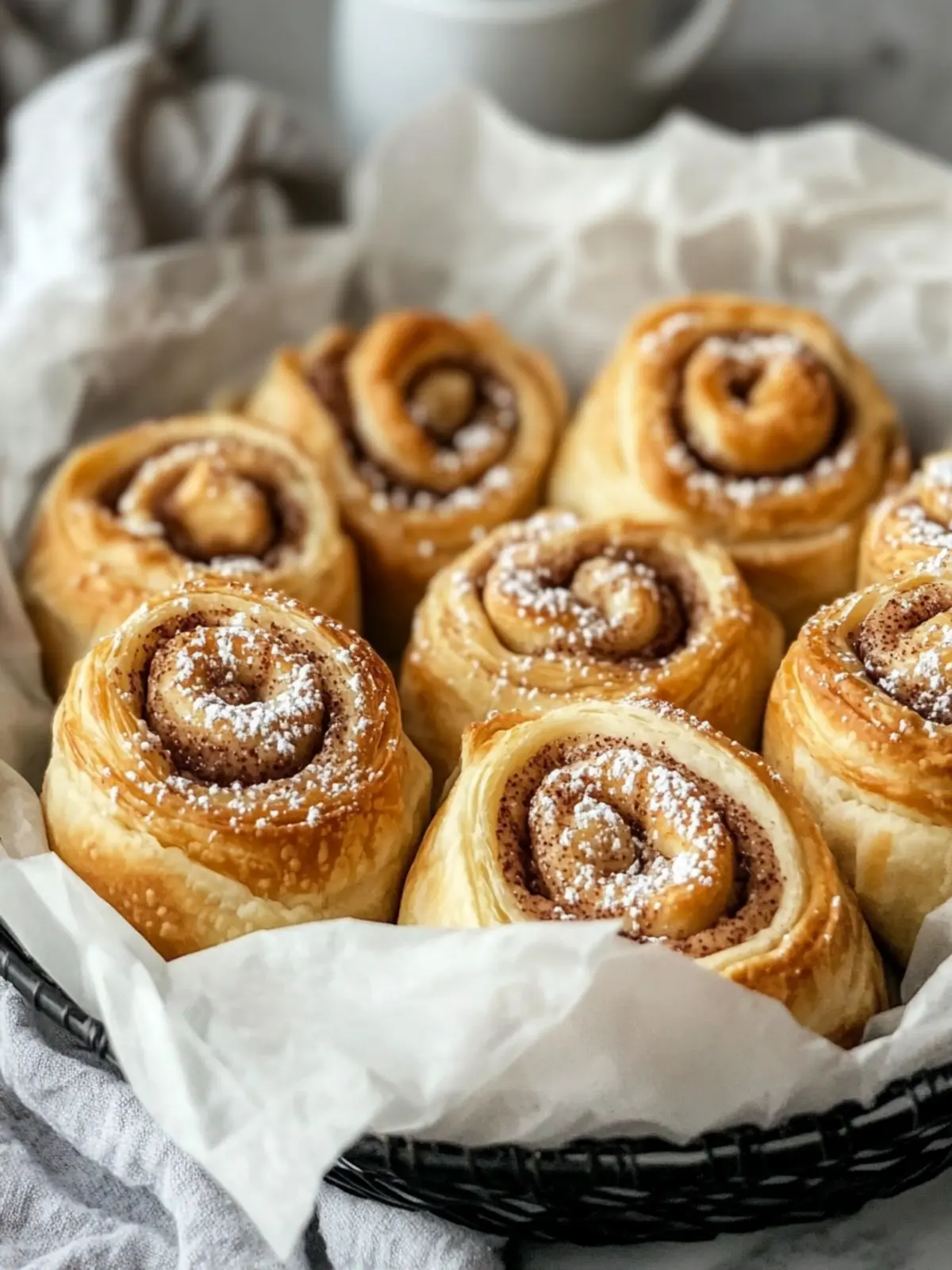 Quick and Easy Puff Pastry Cinnamon Rolls