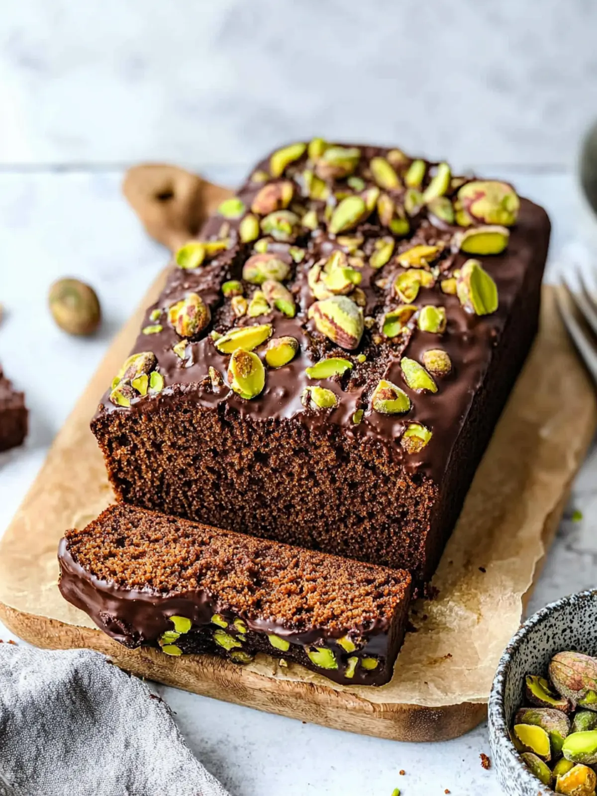 Starbucks Copycat Chocolate Pistachio Loaf