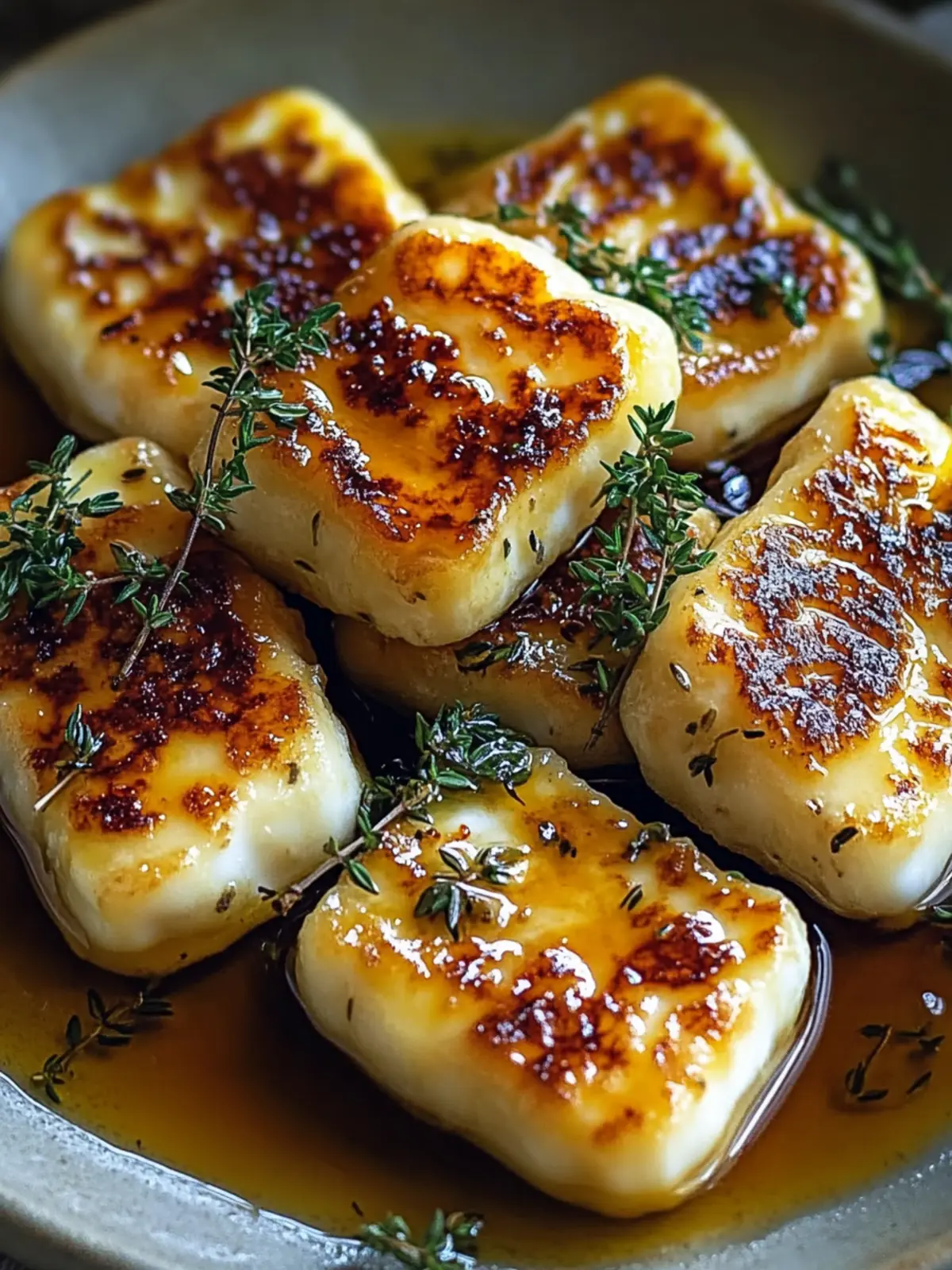 Honey-Glazed Halloumi with Thyme
