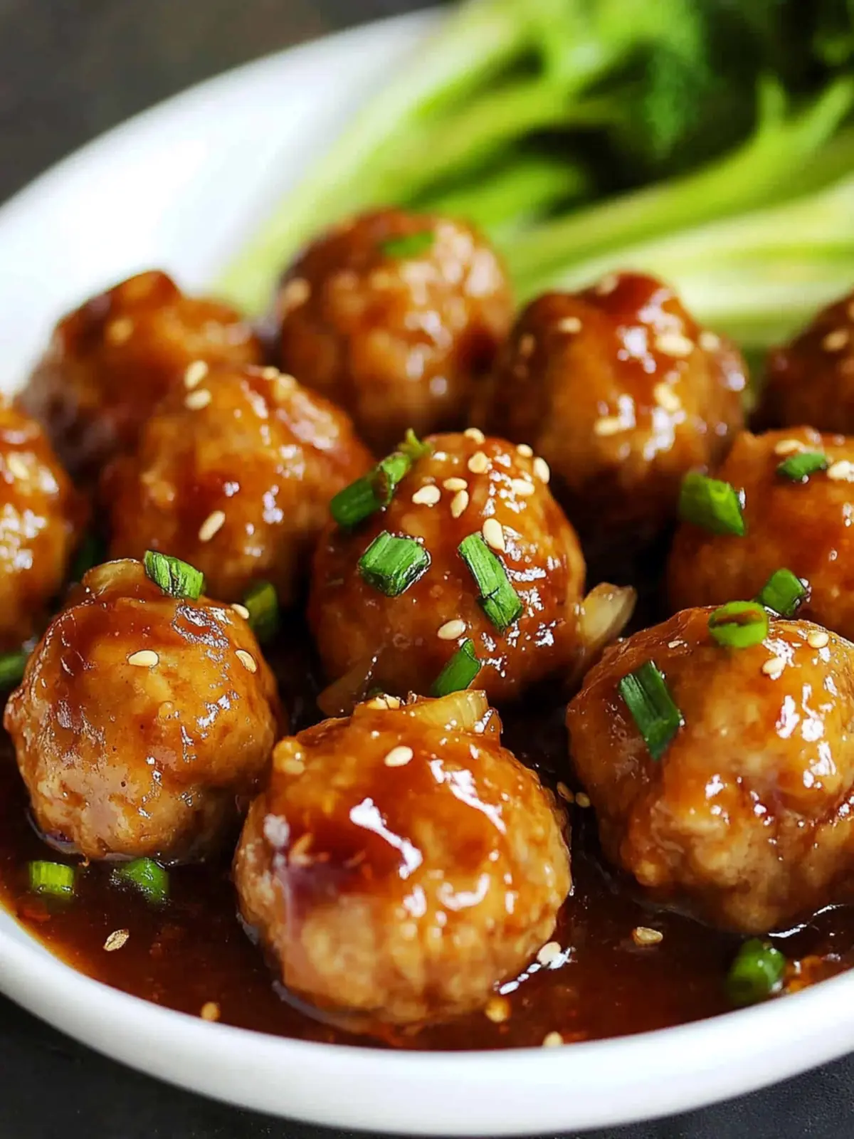 General Tso Chicken Meatballs