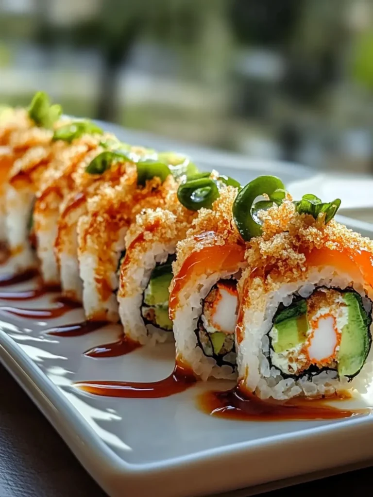 Delicious Homemade California Crunch Roll Sushi Recipe