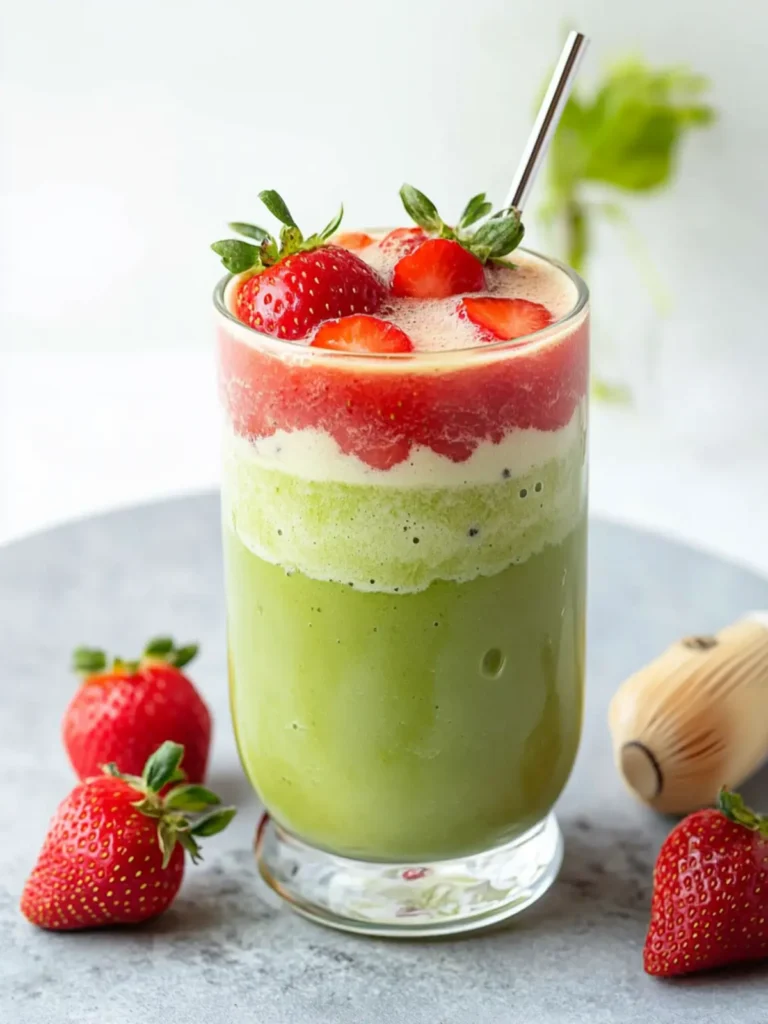 Iced Strawberry Matcha Latte