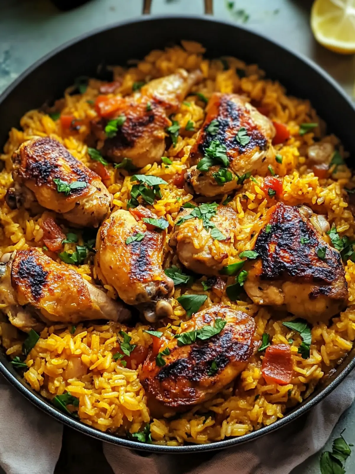 Flavorful Portuguese Chicken and Rice in One Pot Delight