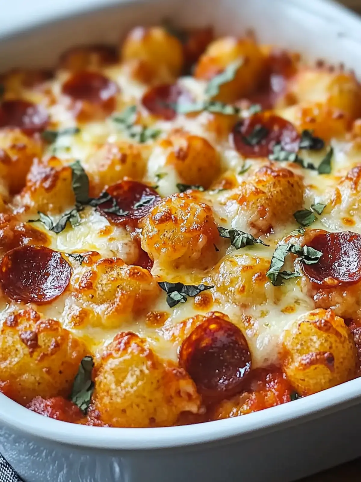 Pizza Tater Tot Casserole
